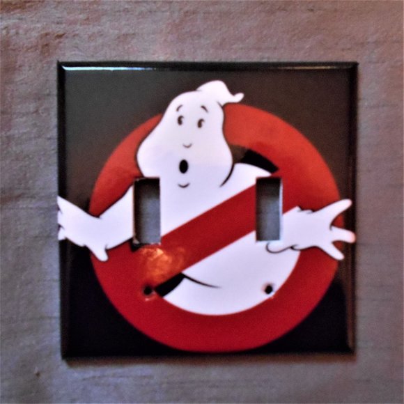 GHOST BUSTERS -DOUBLE Light Switch Plate - Picture 1 of 1